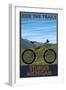 Sturgis, Michigan - Mountain Bike Scene - Ride the Trails-Lantern Press-Framed Art Print