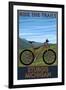 Sturgis, Michigan - Mountain Bike Scene - Ride the Trails-Lantern Press-Framed Art Print