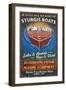 Sturgis, Michigan - Wooden Boats - Vintage Sign-Lantern Press-Framed Art Print