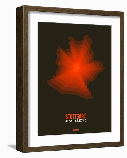 Stuttgart Radiant Map 2-NaxArt-Framed Art Print