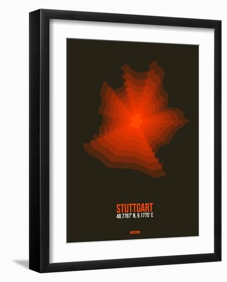 Stuttgart Radiant Map 2-NaxArt-Framed Art Print