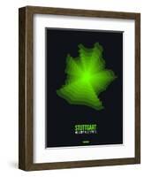 Stuttgart Radiant Map 3-NaxArt-Framed Art Print