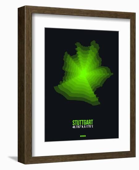 Stuttgart Radiant Map 3-NaxArt-Framed Art Print