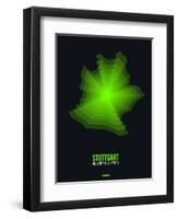 Stuttgart Radiant Map 3-NaxArt-Framed Art Print
