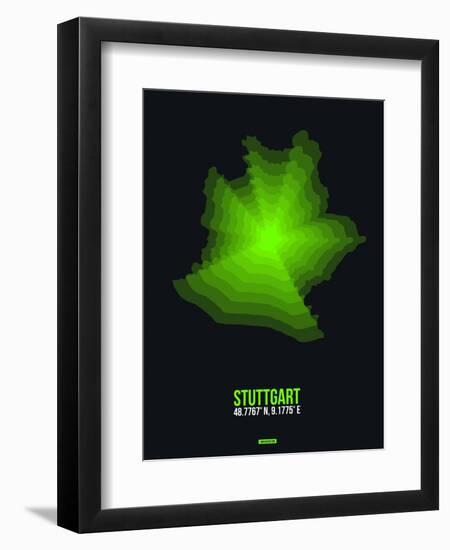 Stuttgart Radiant Map 3-NaxArt-Framed Art Print