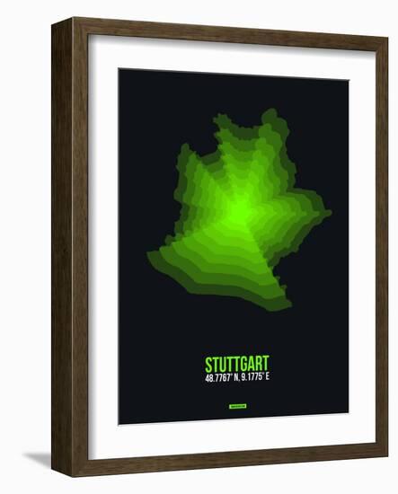 Stuttgart Radiant Map 3-NaxArt-Framed Art Print