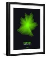 Stuttgart Radiant Map 3-NaxArt-Framed Art Print