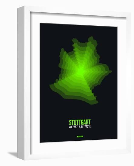 Stuttgart Radiant Map 3-NaxArt-Framed Art Print