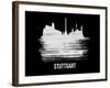 Stuttgart Skyline Brush Stroke - White-NaxArt-Framed Art Print