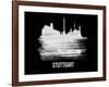 Stuttgart Skyline Brush Stroke - White-NaxArt-Framed Art Print