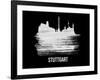 Stuttgart Skyline Brush Stroke - White-NaxArt-Framed Art Print