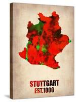 Stuttgart Watercolor Poster-NaxArt-Stretched Canvas