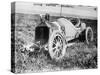 Stutz Race Car Wrecked at Indianapolis Raceway Photograph - Indianapolis, IN-Lantern Press-Stretched Canvas