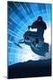Styalized Snowmobile-Lantern Press-Mounted Art Print
