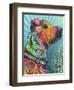 Style Eyes, Dogs, Sunburst, Rays, Heart, Love, Pets, Animals, Stencils, Pop Art-Russo Dean-Framed Premium Giclee Print