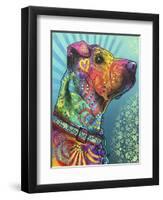 Style Eyes, Dogs, Sunburst, Rays, Heart, Love, Pets, Animals, Stencils, Pop Art-Russo Dean-Framed Premium Giclee Print