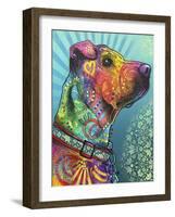 Style Eyes, Dogs, Sunburst, Rays, Heart, Love, Pets, Animals, Stencils, Pop Art-Russo Dean-Framed Giclee Print