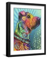 Style Eyes, Dogs, Sunburst, Rays, Heart, Love, Pets, Animals, Stencils, Pop Art-Russo Dean-Framed Giclee Print