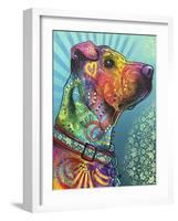 Style Eyes, Dogs, Sunburst, Rays, Heart, Love, Pets, Animals, Stencils, Pop Art-Russo Dean-Framed Giclee Print