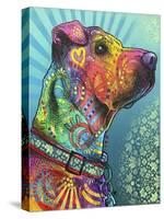 Style Eyes, Dogs, Sunburst, Rays, Heart, Love, Pets, Animals, Stencils, Pop Art-Russo Dean-Stretched Canvas