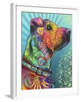 Style Eyes, Dogs, Sunburst, Rays, Heart, Love, Pets, Animals, Stencils, Pop Art-Russo Dean-Framed Giclee Print