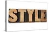 Style - Isolated Word in Vintage Letterpress Wood Type-PixelsAway-Stretched Canvas