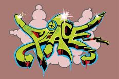 Graffiti Peace-style-photography.de-Mounted Art Print