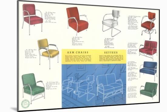 Styles of Arm Chairs and Settees-null-Mounted Art Print