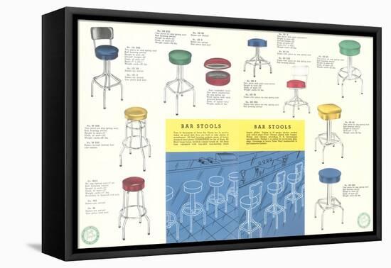 Styles of Bar Stools-null-Framed Stretched Canvas