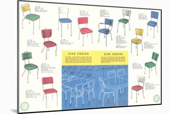 Styles of Side Chairs-null-Mounted Art Print