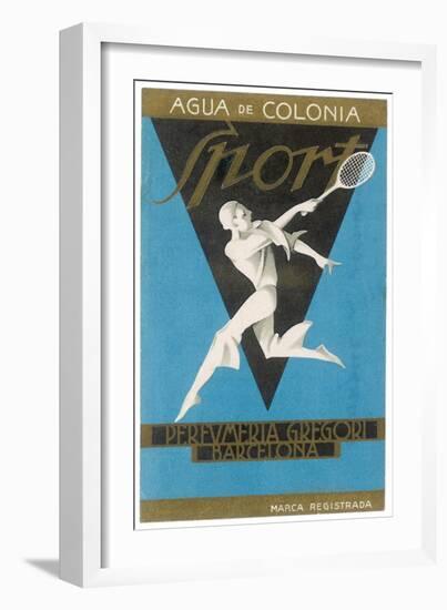 Stylised Player Performs a Stylish Backhand-null-Framed Art Print