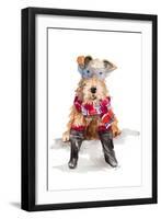 Stylish Airedale Terrier-Lanie Loreth-Framed Art Print