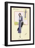 Stylish Blue Suit with Stole-null-Framed Art Print