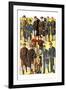 Stylish Boys and Youths with Suits and Coats-null-Framed Art Print