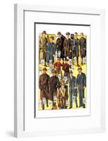 Stylish Boys and Youths with Suits and Coats-null-Framed Art Print
