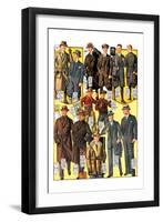 Stylish Boys and Youths with Suits and Coats-null-Framed Art Print