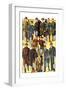 Stylish Boys and Youths with Suits and Coats-null-Framed Art Print