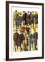 Stylish Boys and Youths with Suits and Coats-null-Framed Art Print