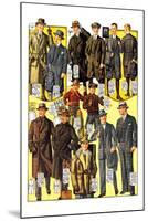 Stylish Boys and Youths with Suits and Coats-null-Mounted Art Print