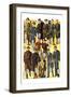 Stylish Boys and Youths with Suits and Coats-null-Framed Art Print