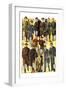 Stylish Boys and Youths with Suits and Coats-null-Framed Art Print