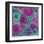 Stylish Bright Pattern Made of Gorgeous Flowers-smilewithjul-Framed Art Print