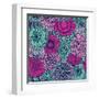 Stylish Bright Pattern Made of Gorgeous Flowers-smilewithjul-Framed Art Print