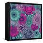 Stylish Bright Pattern Made of Gorgeous Flowers-smilewithjul-Framed Stretched Canvas