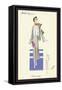 Stylish Daytime Suit and Scarf-null-Framed Stretched Canvas