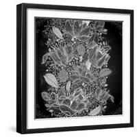 Stylish Floral Background, Hand Drawn Retro Flowers-Ozerina Anna-Framed Art Print