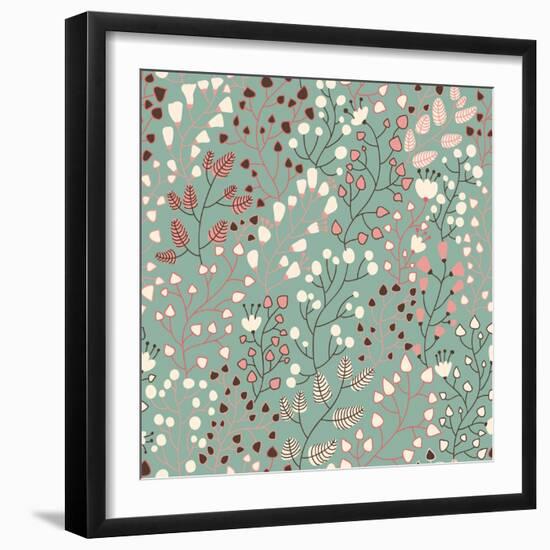 Stylish Floral Pattern-smilewithjul-Framed Art Print