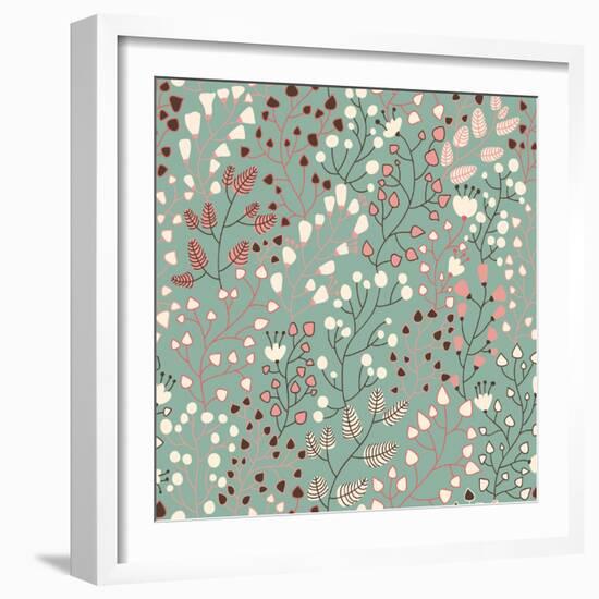 Stylish Floral Pattern-smilewithjul-Framed Art Print