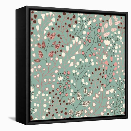 Stylish Floral Pattern-smilewithjul-Framed Stretched Canvas