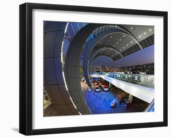 Stylish Modern Architecture of the 2010 Opened Terminal 3 of Dubai International Airport, Dubai, Un-Gavin Hellier-Framed Photographic Print